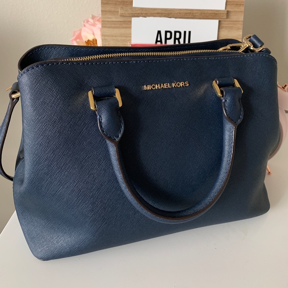 Michael Kors Savannah Satchel in Admiral Color
